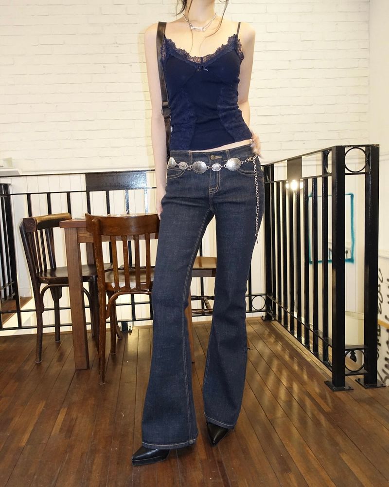Deep Blue Low Rise Jeans