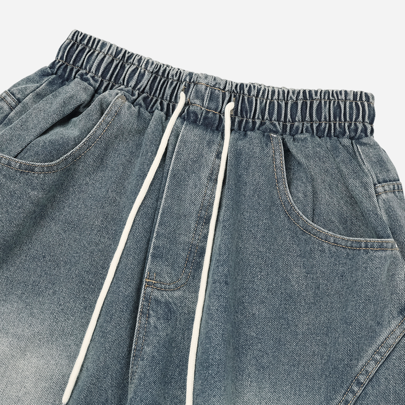 ブロックパネルデニムパンツ