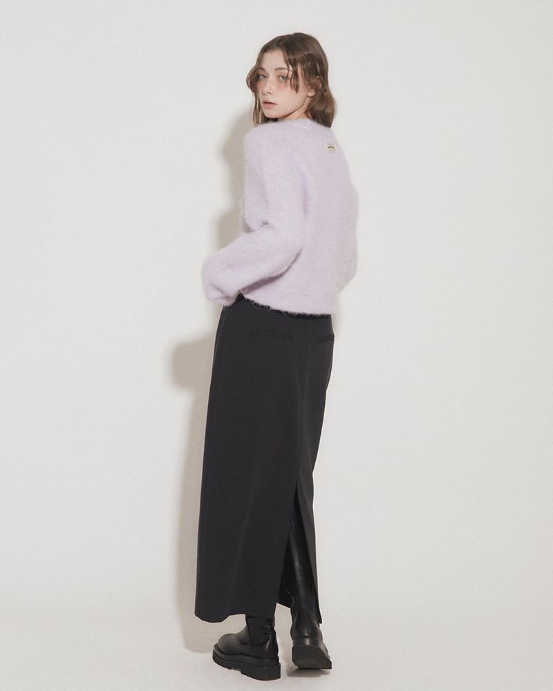 STUDS MAXI SKIRT [NAVY]