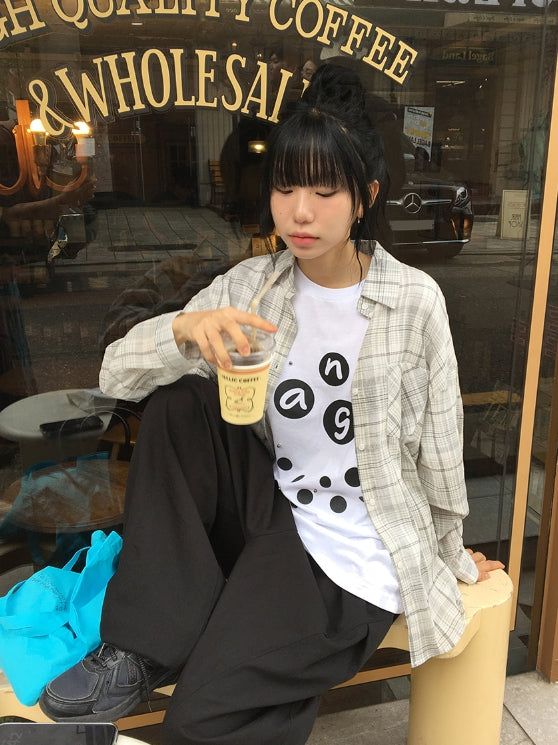 BAON（バオン）の「フルー ルーズフィット サマー チェック シャツ（トップス）」