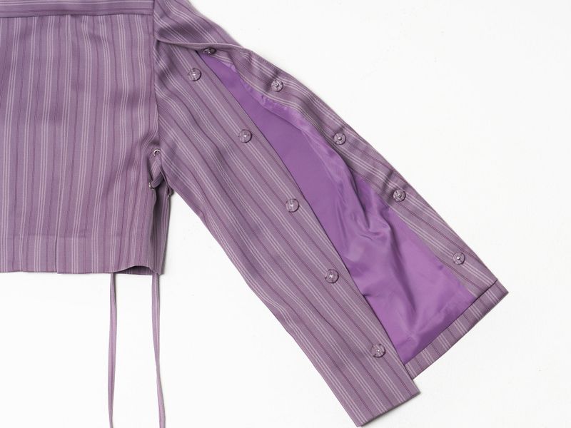 PLEATS CROP JK (PURPLE)