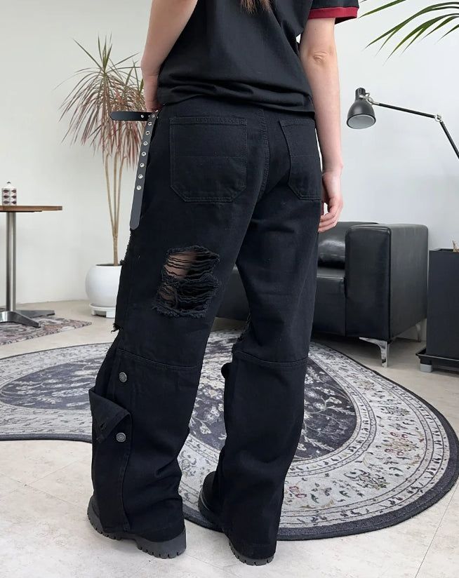 Fed Damage Layered Cotton Pants