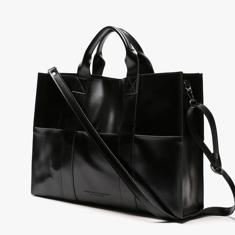 LEATHER 3WAY POCKET BAG (BLACK)