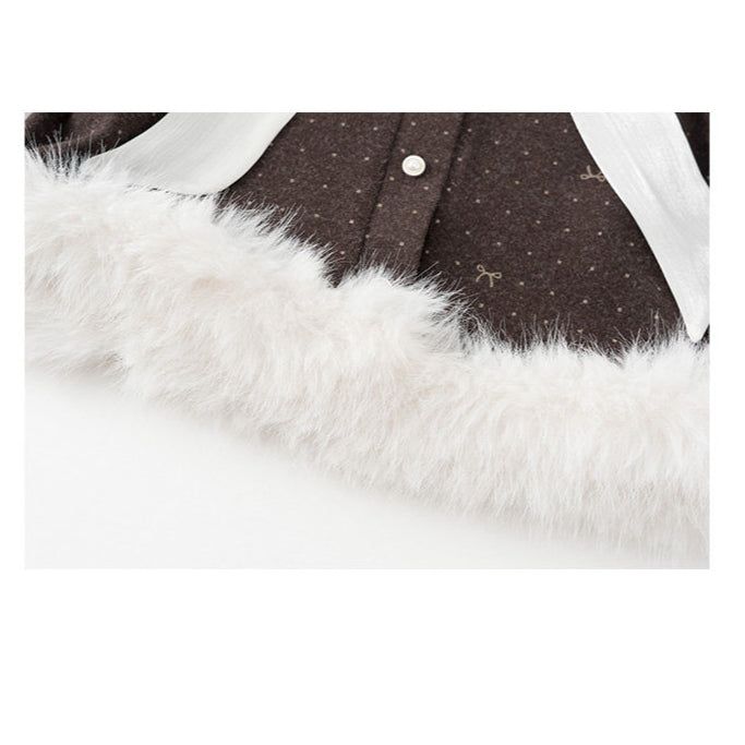 Karina Fur Ribbon Cardigan