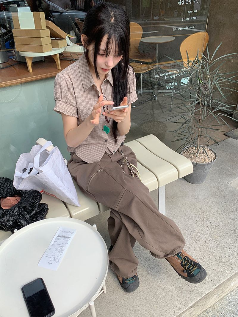 ZIPPER WIDE TROUSER PANTS (3C)