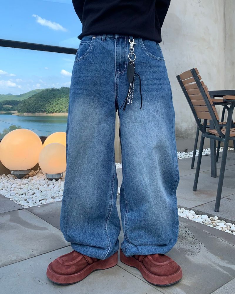 シンチバックバルーンデニムパンツ