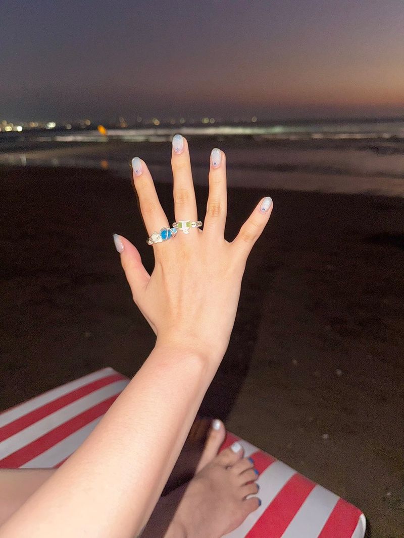 Blue ocean twist ring