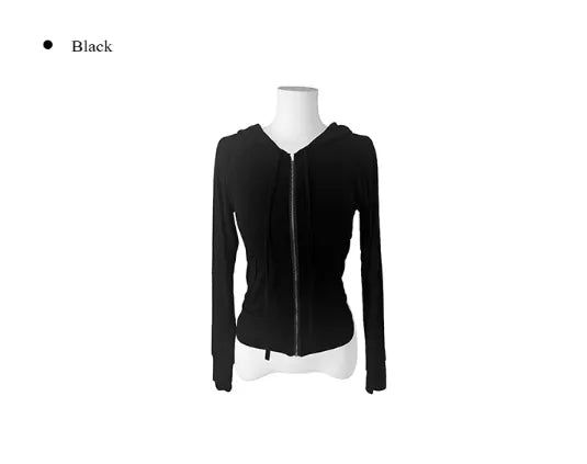 Shimo See-Through Slim Hood Zip-up