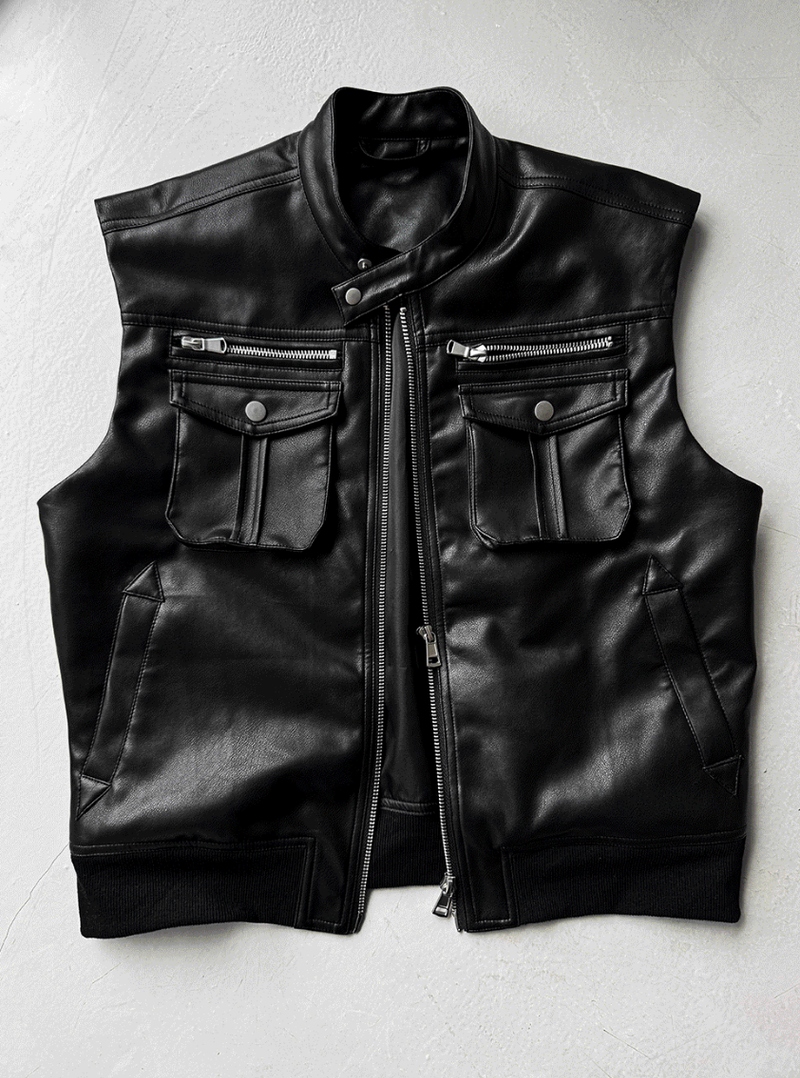 Utility Pocket Cropped Vest