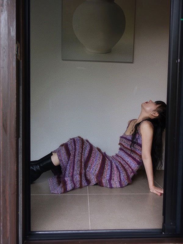 VIVIC(ビビク)の「MICO FUR KNTTING LONG DRESS(Dresses)」