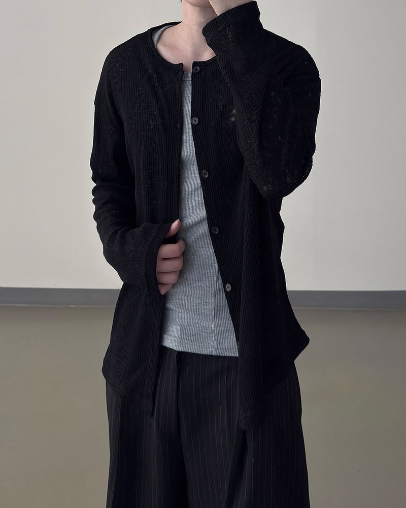 Erin Summer Linen Ribbed Cardigan