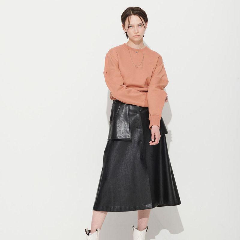 LORIENT LONG SLEEVE SWEATSHIRT, SALMON