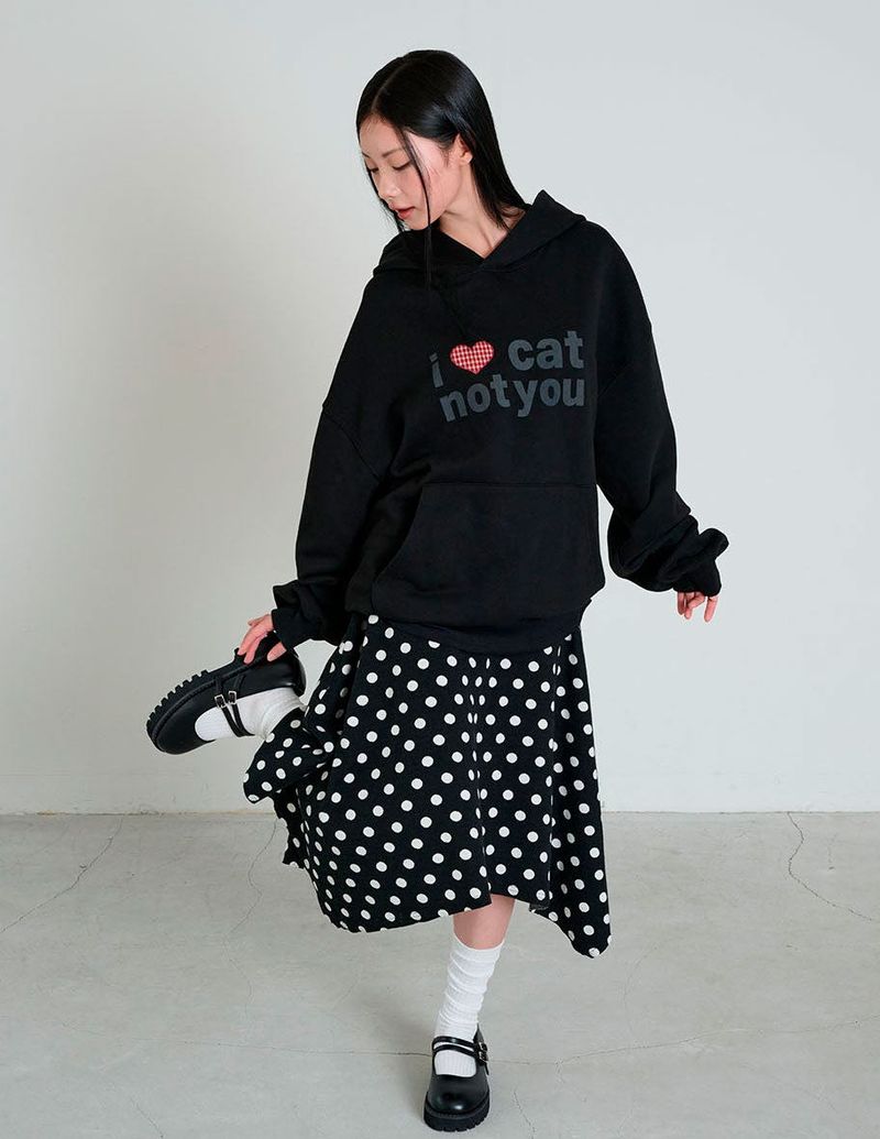 DOT SYMBOL UNBALANCED SKIRT