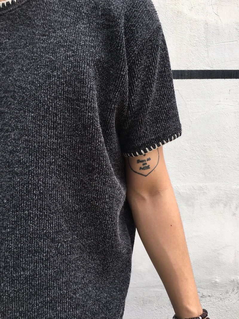 Bind-Stitch Muscle-Fit Short-Sleeve Knit 6C
