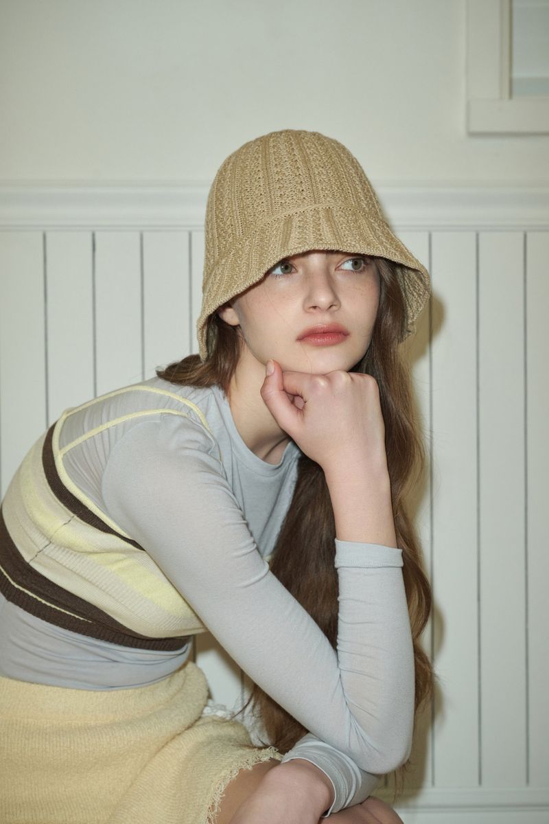 DUBBY bucket hat_lightbeige