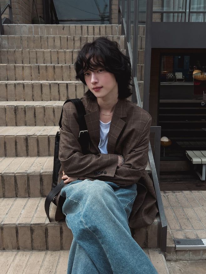 Laurent Over Check Blazer