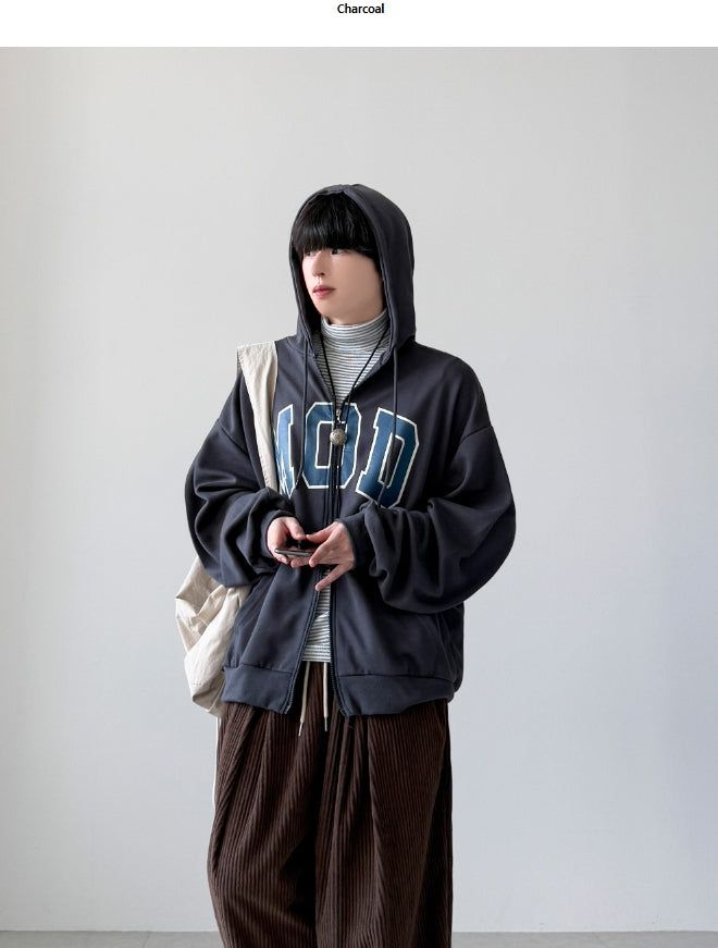 Colin Lettering Hood Zip-Up