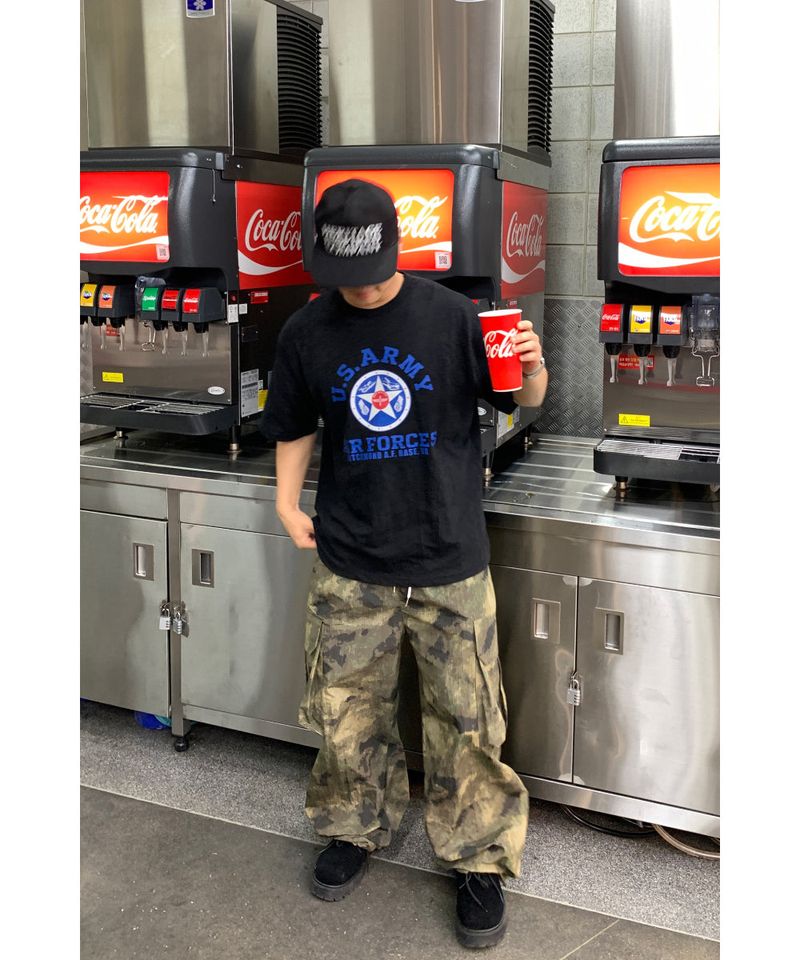 Camo Rip Nylon Cargo Pants