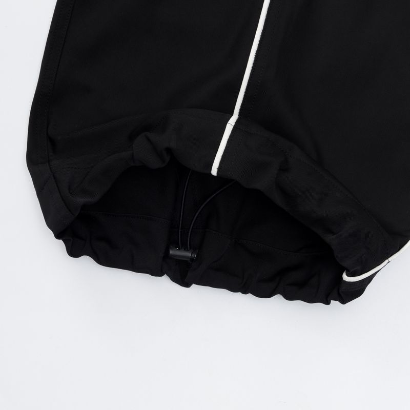 Piping Pin-Tuck Pants (Black)