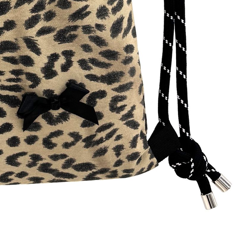 Ribbon Gym Sack [Brown Leopard]