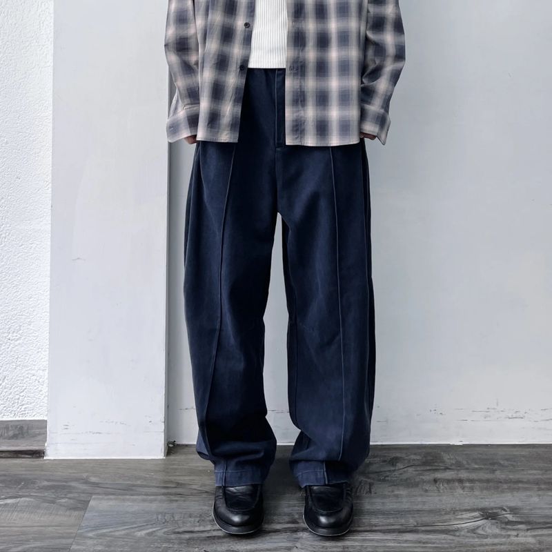 FADE MEET（フェードミート）の「Seamed Washed Wide-Leg Trousers（Pants）」