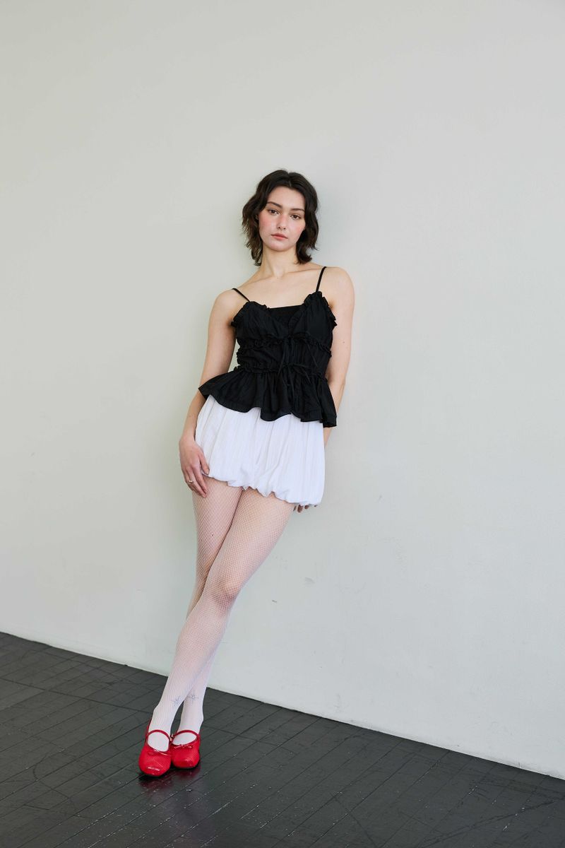  CUDDLY BALLOON SKIRT PANTS / WHITE