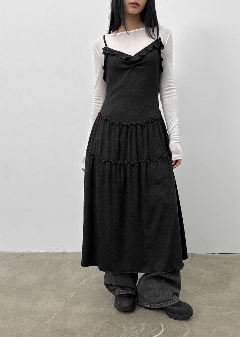 BLACKUP（ブラックアップ）の「[MADE] Purang Frill Sleeveless Long Dress（Dresses）」
