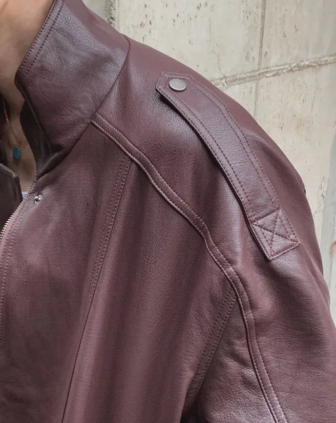 Raoul High-Neck Leather Jacket