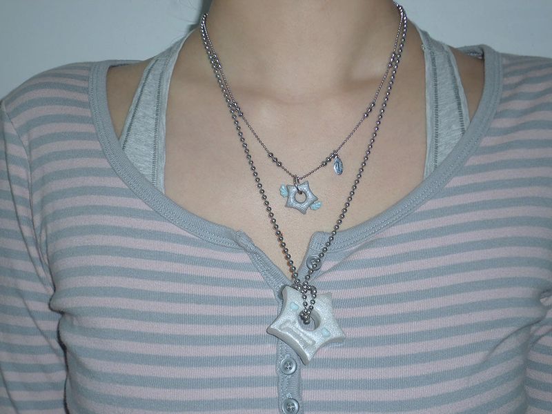 gleaming little star wing necklace [silver]