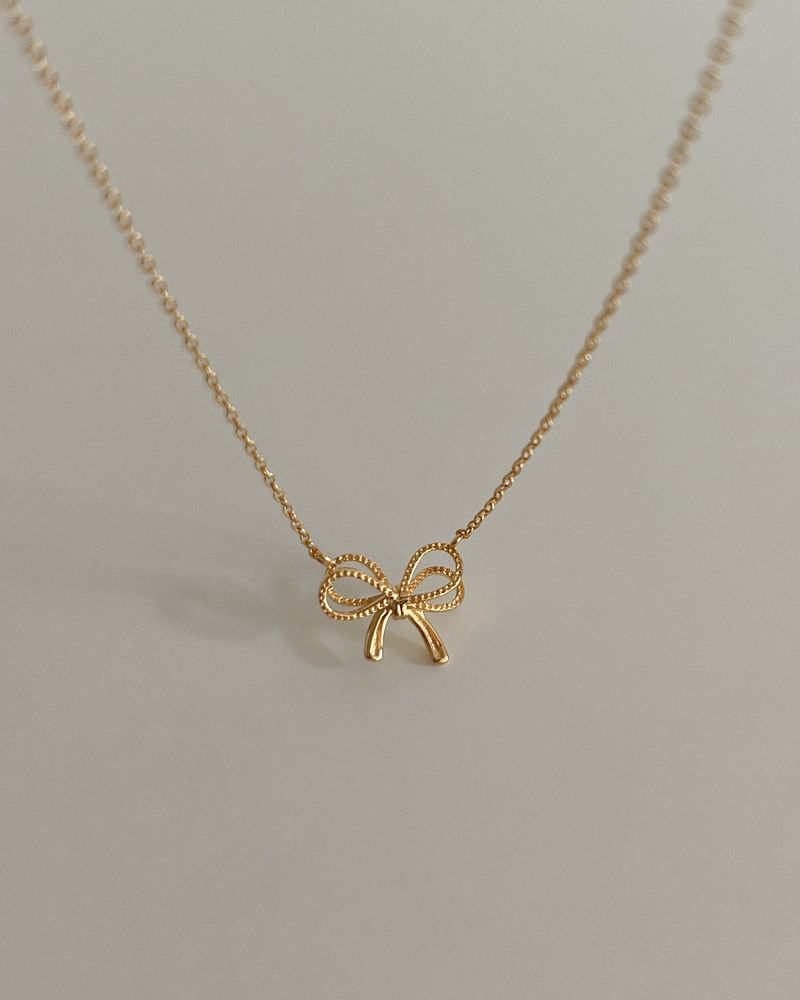 Fondu ribbon necklace (silver)