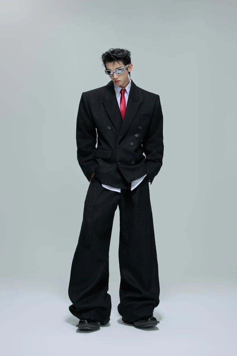 Waffle Textured Pearl Trousers
