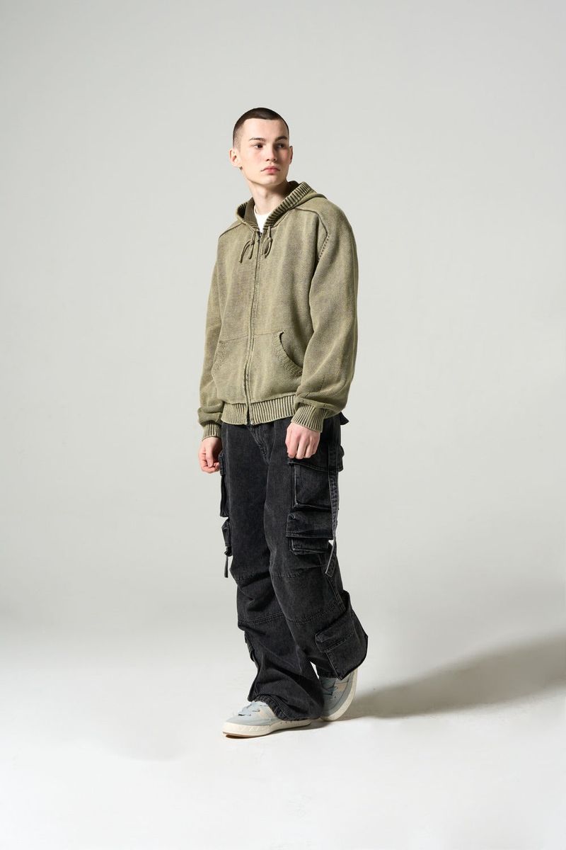 MAX POCKET WASHING WIDE DENIM