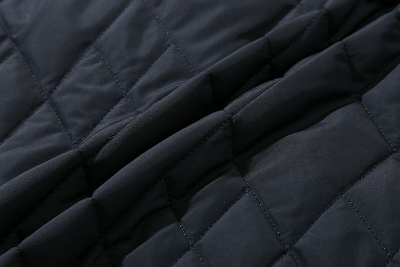 RIBBON TIE QUILTING JACKET_NAVY