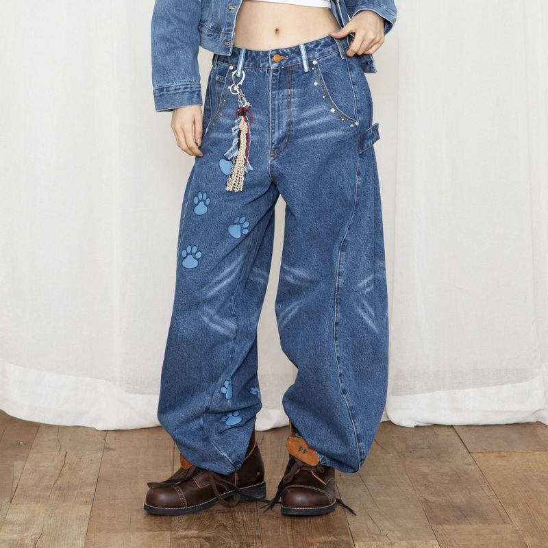 XTONZ（エクストンズ）の「WXP013 Meow Hotfix Denim Pants (BLUE)（Pants）」