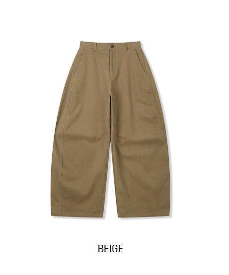 Arc Curved Wide Cotton Pants
