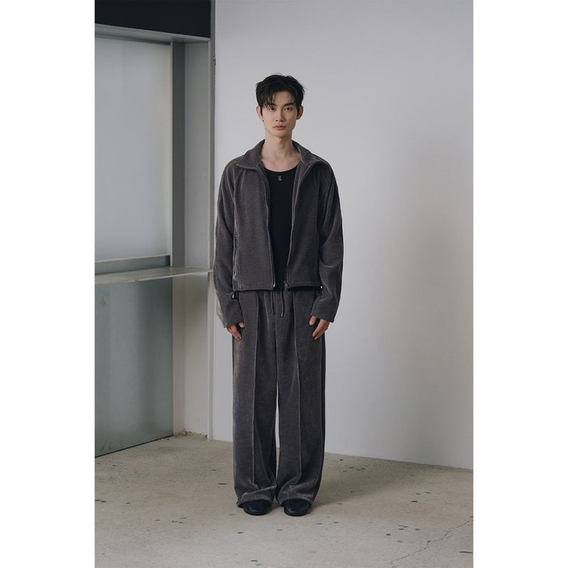Velvet corduroy line pants(Charcoal)