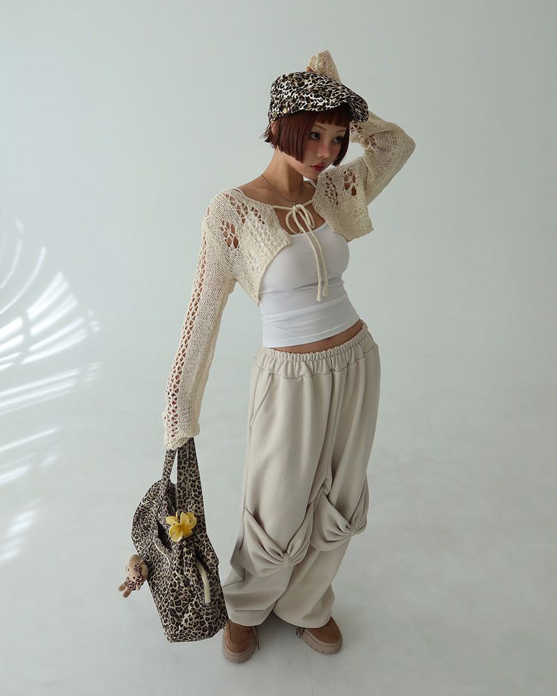 leopard leopard buckle hunting cap