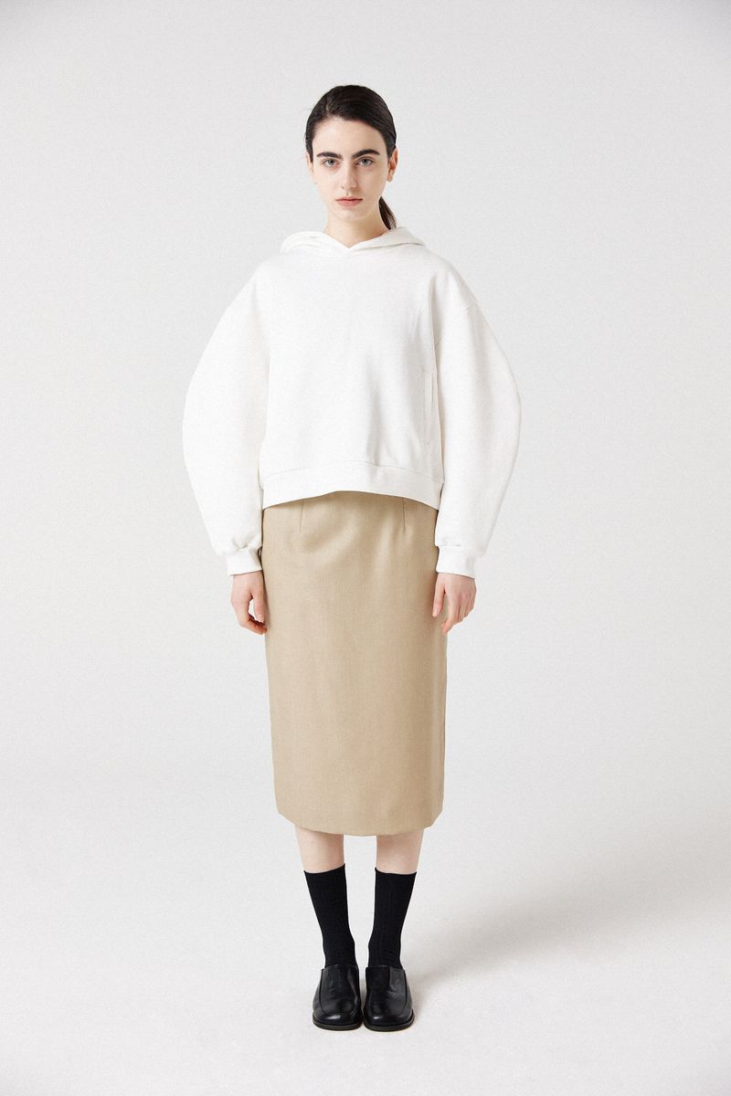 balloon crop hoodie_white
