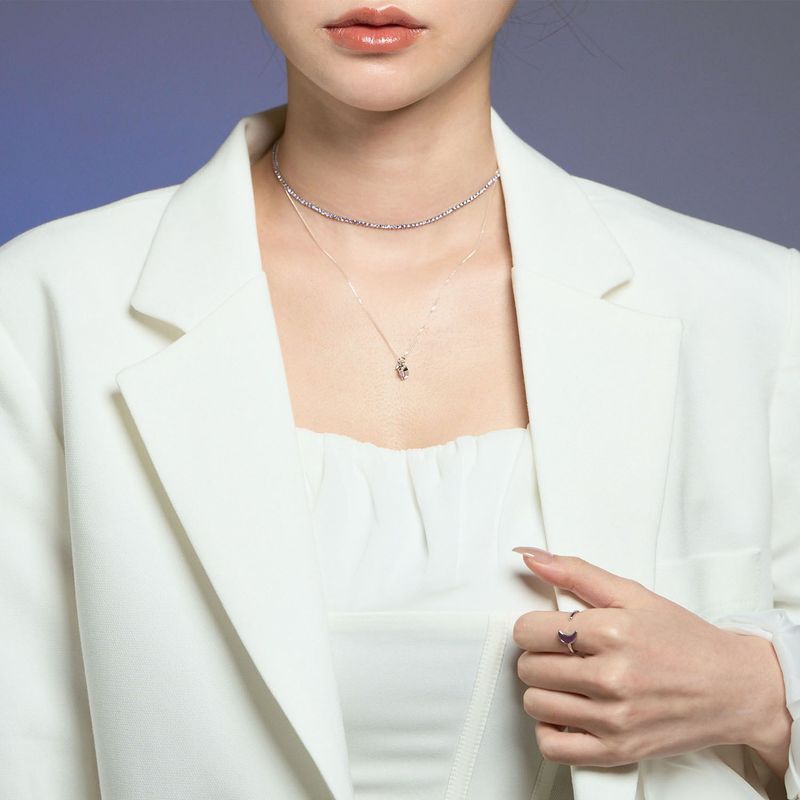 Aurora Heart Pearl Necklace