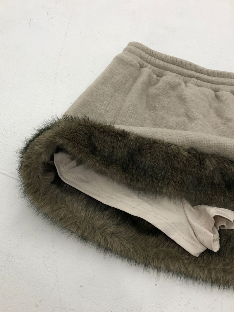Soft Fur Brown Sweat Skirt