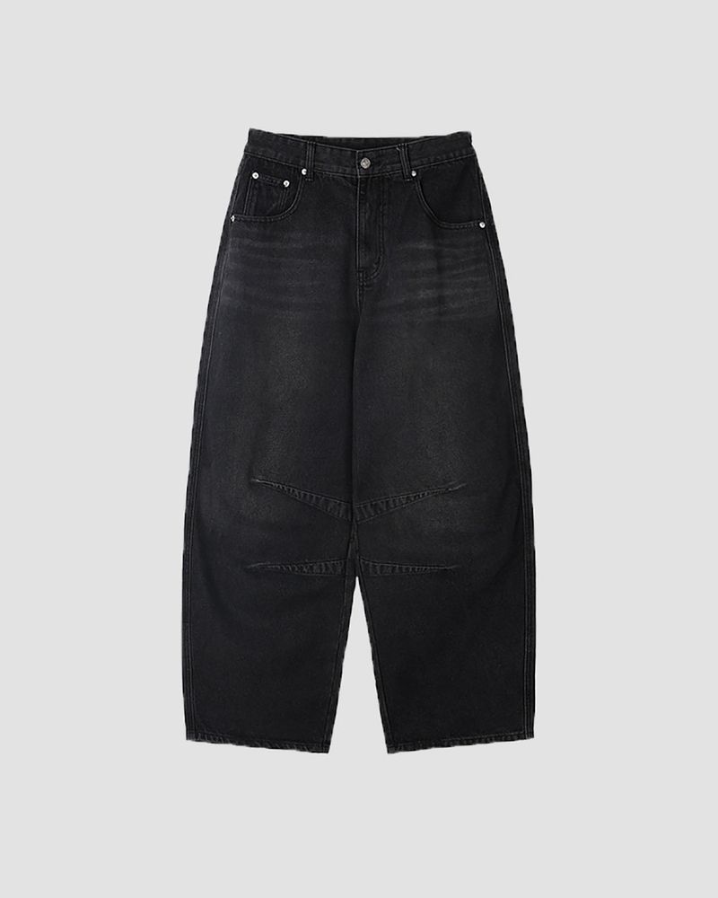 Serin Curved Balloon Denim Pants
