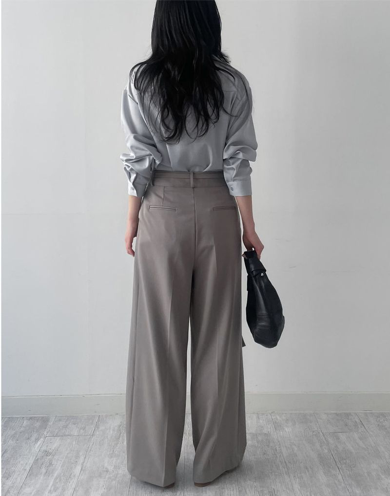 Davi Belted Wide Slacks