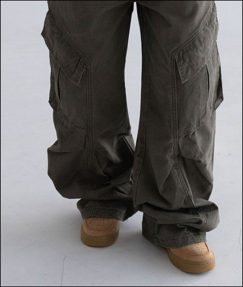 Koke pigment cotton cargo pants