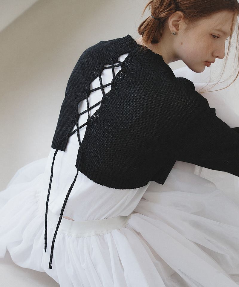 LETTER FROM MOON（レターフロムムーン）の「Plié Two-way Ribbon Bolero ( 3colors )（Tops）」