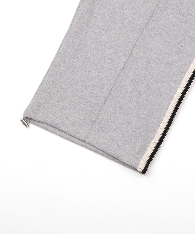 Track Line Pintuck Sweatpants - Gray