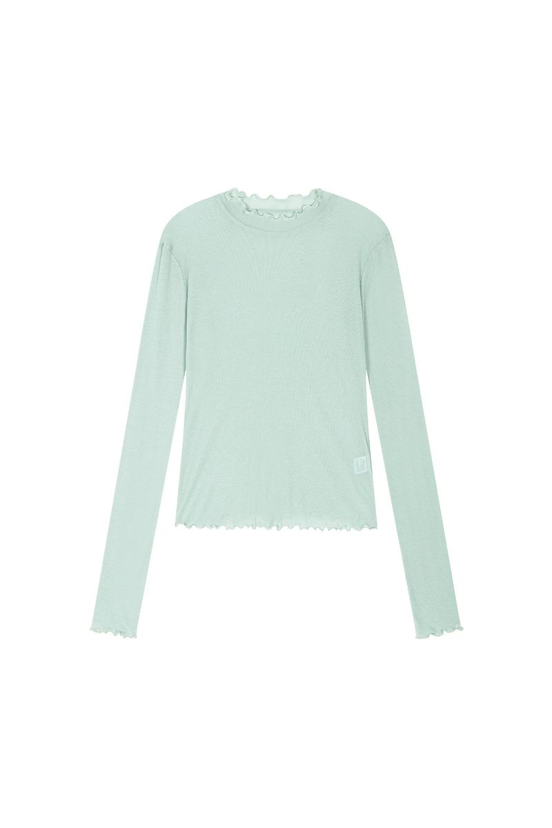 POPPALS（ポップパルズ）の「Bloom Frill Long Sleeve [Mint]（Tops）」