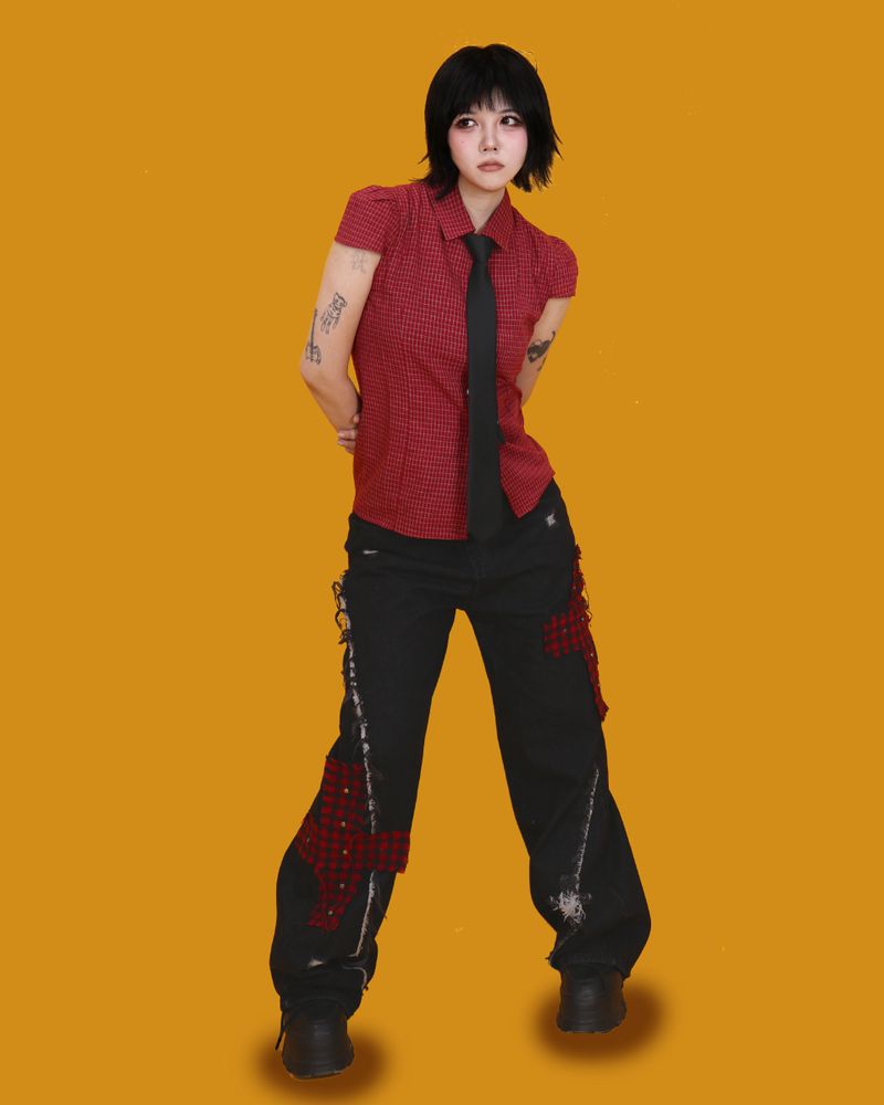 nerd red shirt