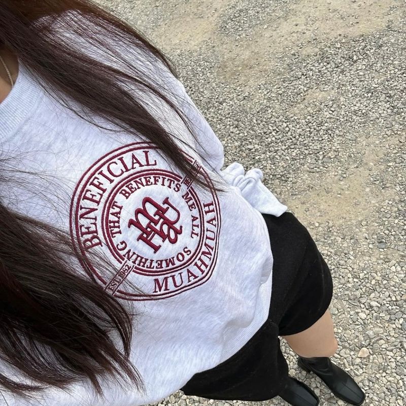 [2TYPE] STITCH CROP SWEAT SHIRTS