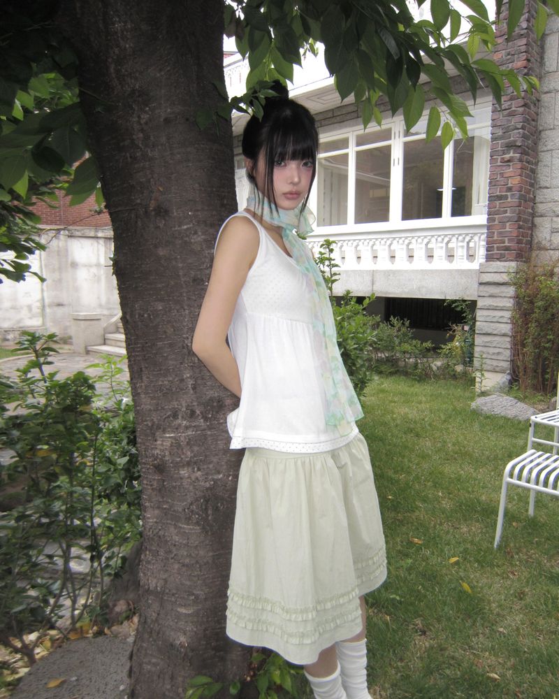 Repin Frill Midi Skirt