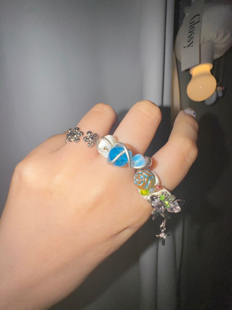 Blue ocean twist ring
